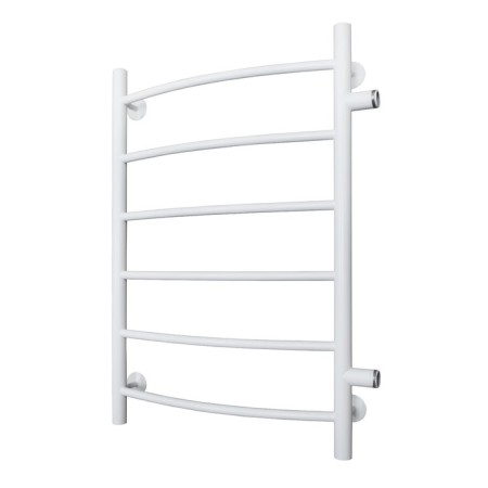 Water towel "Sanprise" Classic P6, 500x800 mm, side connector., White matte
