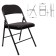 Folding Brabix "Golf Plus CF-003 Comfort", black frame, black leatherette