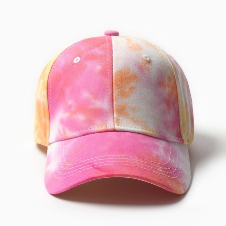 Women's cap Minaku "Tie-Dye", yellow color, rr 54-56-3