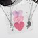 Kulons "Demetrons" Heart with characters, color silver, 45 cm