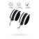Anonymo handcuffs, polyester, 23.5 cm, silver color