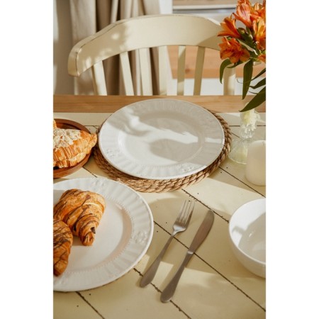 Set of porcelain plates SL Home "Vintage Frank", D = 27 cm, white color-9