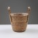 Kashpo wicker "safari" with handles, 21.5x21.5x18.8 cm, natural