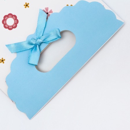 Gift box-package, packaging with a cut handle, "Summer Flowers", 14 x 6 x 21 cm-2