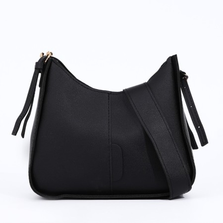 Bag Female Tout with zipper, black color