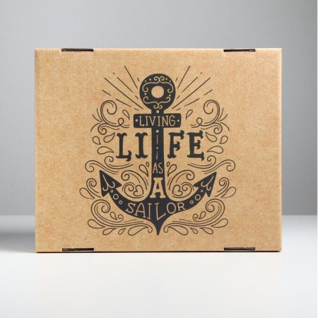 Gift folding box, packaging, "sea", 31.2 x 25.6 x 16.1 cm-3