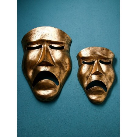 A set of figures "Mask is sad", polystone, 60 cm, 2 pcs, color gold-2