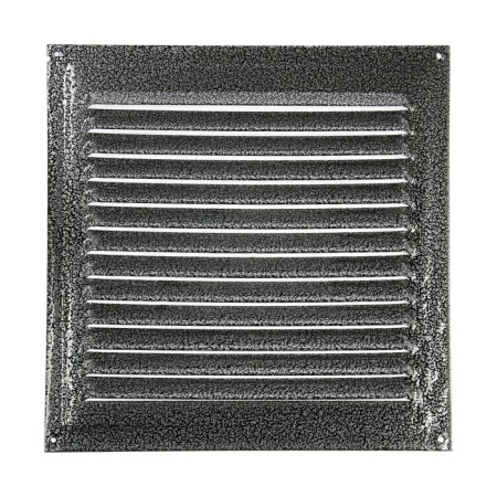 Ventilation grate Zein Lux RM3030SR, 300 x 300 mm, with a grid, metal, silver-3