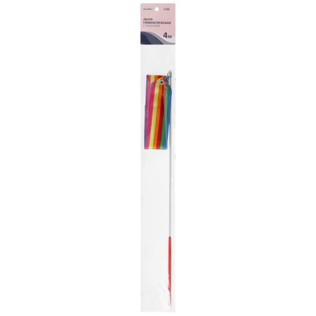 Ribbon for rhythmic gymnastics with a stick Grace Dance, 4 m, color Rainbow-5