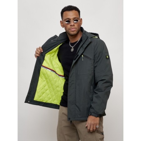 Sports male jacket, size 52, dark gray color-12
