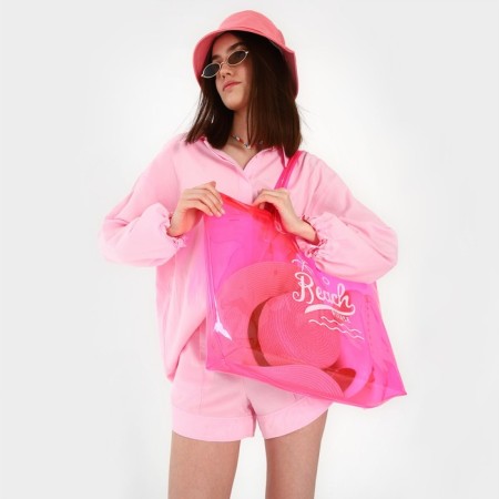 Bag Women's Beach Beach Please, 50x35x11 cm, pink color-1