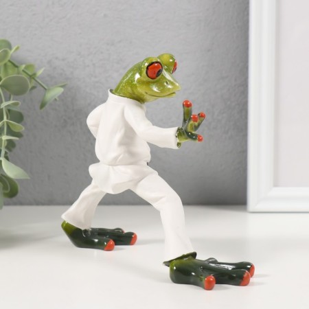 Souvenir Polystone Lak "Frog-Caratist" 16.5x5x12.5 cm-1