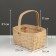 Wicker basket 20 x 16 x 10 cm, handle h = 11 cm, natural