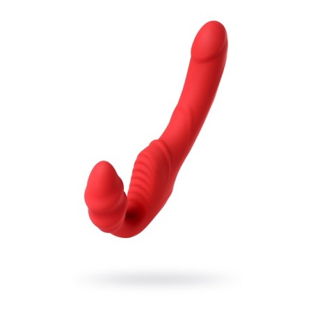 Rasmate Strapon Black & Red by Toyfa with vibration, red, 35 cm