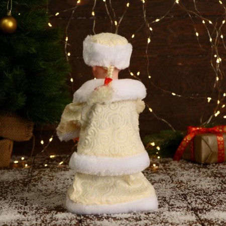 Snow Maiden "Burnt Rombic" with backlight, moves, 30 cm, beige-2