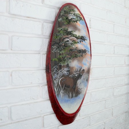 Panel on the saw "Winter.", 52-56 cm, stone baby, vertical-1