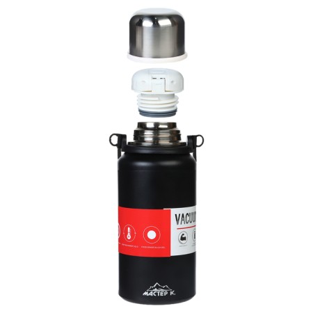 Thermos, 1.1 l, the Master K trail, with a mug, retains heat up to 12 hours, black-1