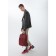 Male backpack on a zipper, 2 outer pockets, with USB, red color