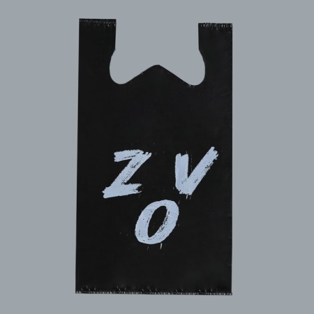 T -shirt package, polyethylene "zov", black, 30 x 55 cm, 16 μm