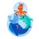 Soft puzzle for kids "Pyramid: Sea Animals", 5 parts, crumb I