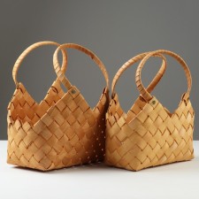 A set of wicker baskets, 31x18x11x13/19/27 cm, 24x17x14x11/17.5/25 cm, 2 pcs, sequoia