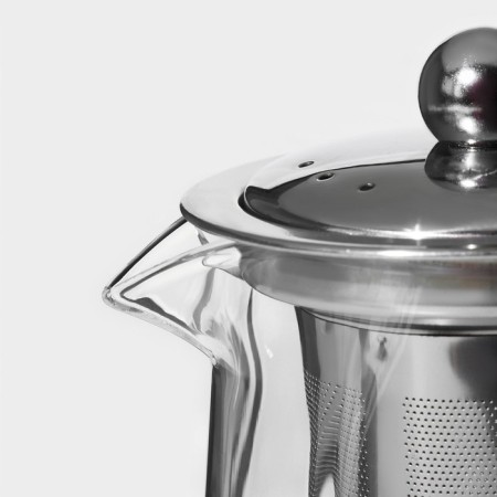 A glass teapot with a metal sieve Magistro "Darcy", 750 ml-4