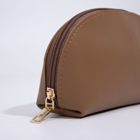 Bag Women's Tout with zipper, brown color-9