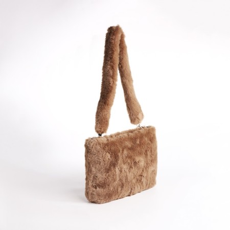 Cross-Bodi Bag on a zipper, brown color-1
