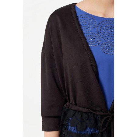Cardigan female, size 42, black color-3