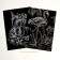 Set of engravings "Unicorn and Flamingo" with the metallic effect "Gold", 2 pcs., A5