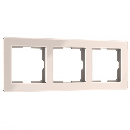 Frame W0032743, 3 Acrylic rosettes, Ivory