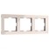 Frame W0032743, 3 Acrylic rosettes, Ivory