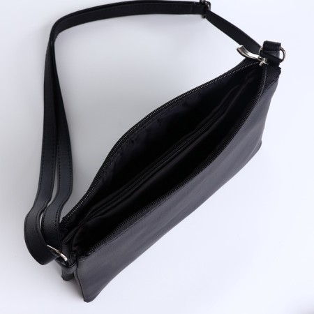 Bag Cross-Bodi with a zipper, black color-7