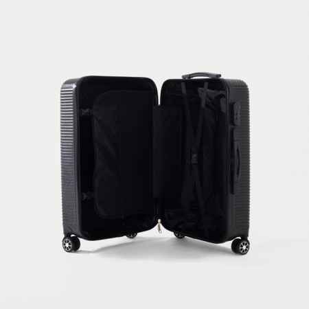 Middle suitcase 24 ”,“ Cartes factory ”, lightning department, code castle, 4 wheels, black color-6
