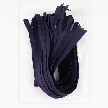 Lightning "Spiral", No. 7, 2 runners, connective, automatic locks, 100 cm, dark blue color-2