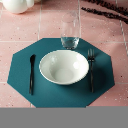 Serving napkin on the TEM table, 38 × 38 cm, blue color-5