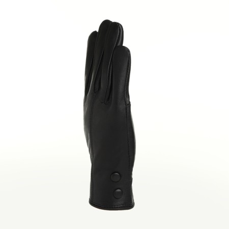 Female gloves, size m, with insulation, black color-1