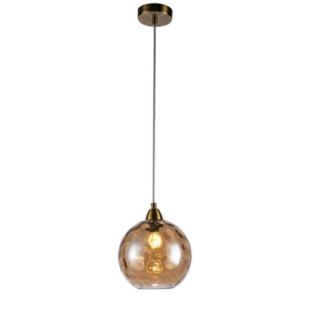 Suspended Indigo lamp, 11003/1p cognac. 1x40W, E14, 200x200x255/1771 mm, cognac color