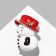 Brooch "Snowman" in a hat, colored in gold