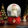 Souvenir Polystone Water Ball "Snowman in the Red Coll" 4.5x4.5x6.5 cm