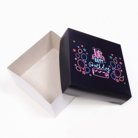 Confectionery packaging, box, "neon birthday", 30 x 30 x 15 cm, 2 kg-2