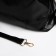 Soper bag with zipper, black color