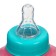 A bottle for feeding, classic throat, 250 ml., 0 months, cylinder, with handles, turquoise/pink color