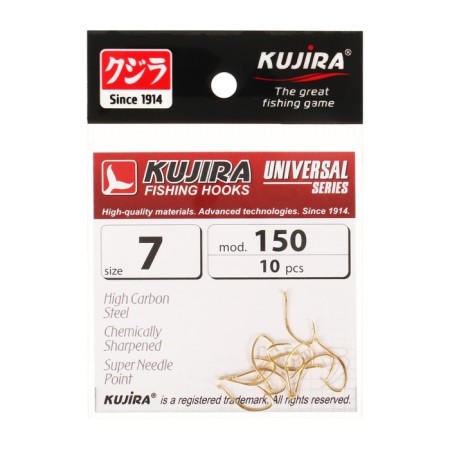 Hooks Kujira Universal 150, GO color, No. 7, 10 pcs.