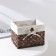 Basket for storage laid handmade Dauline "VETEKS", 19 × 15 × 14.5 cm, brown color