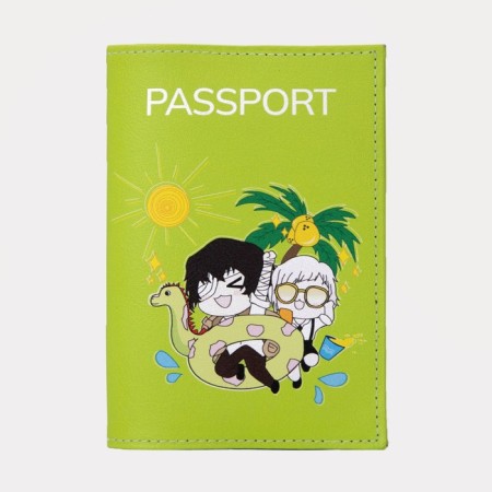 Cover for passport, green color