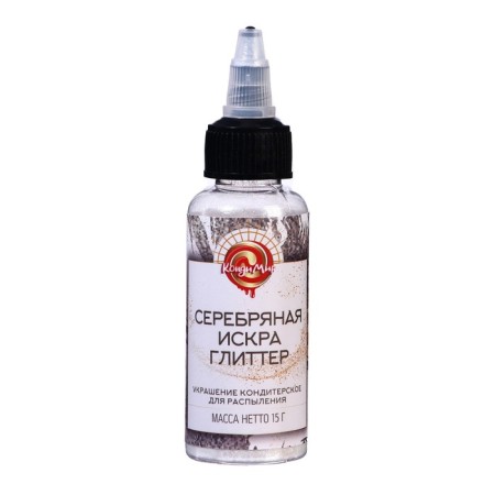 Glitter, Kandurin-sprayer "Silver Iskra", faction 200-700 µm, 15 g-1