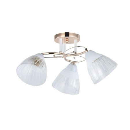 Lamp Ceiling Economy Highlight 12226/3FGD+WT CL+WT, 3x60W, E27, 24x47x47 cm, white color