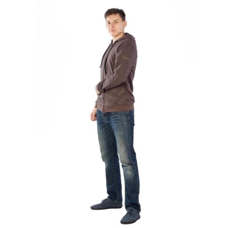 Hoods male, size 48, brown color-1