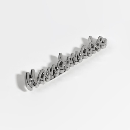 Decorative elements for the puncture "Hand Made", 5.4 × 1 cm, 10 pcs, silver color-2